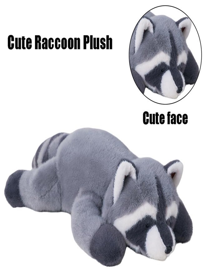 Labauxite Raccoon Plush, Raccoon Stuffed Animals, Cute Plush Toys Realistic Raccoons Body Pillow Hug Sleeping Fluffy Animal Toys for Kids, Bed Decor Plushie Doll Birthday Gift (25.5in) - Image 4